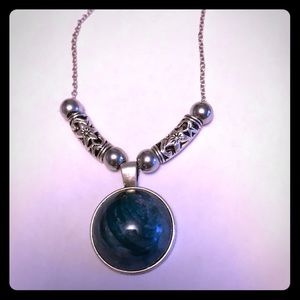 Lake like dome necklace and beads and flower beads